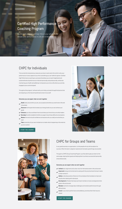 CHPC Program Top Half Website Design